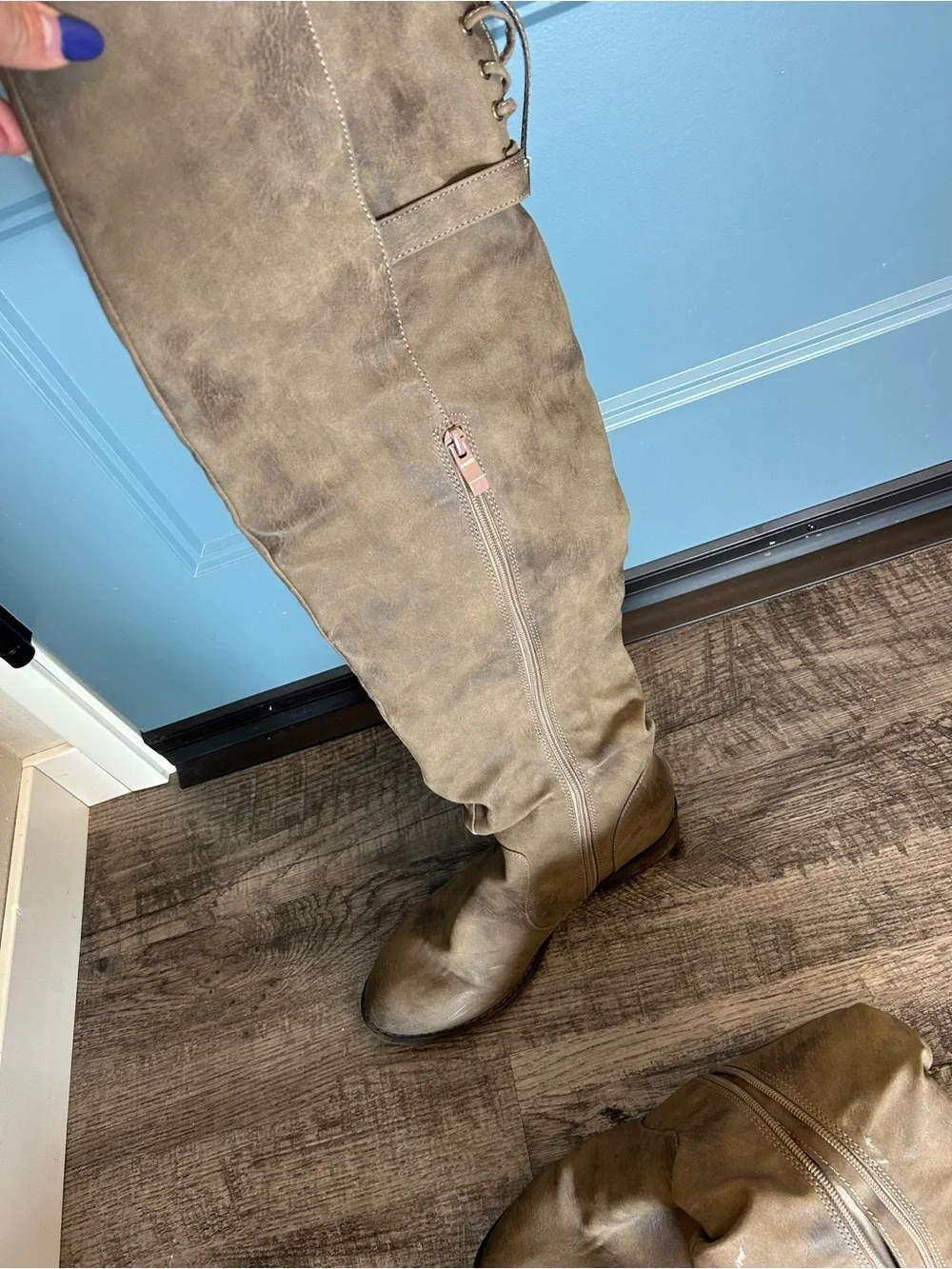 Very Volatile Brown Over the Knee Boots Size 8